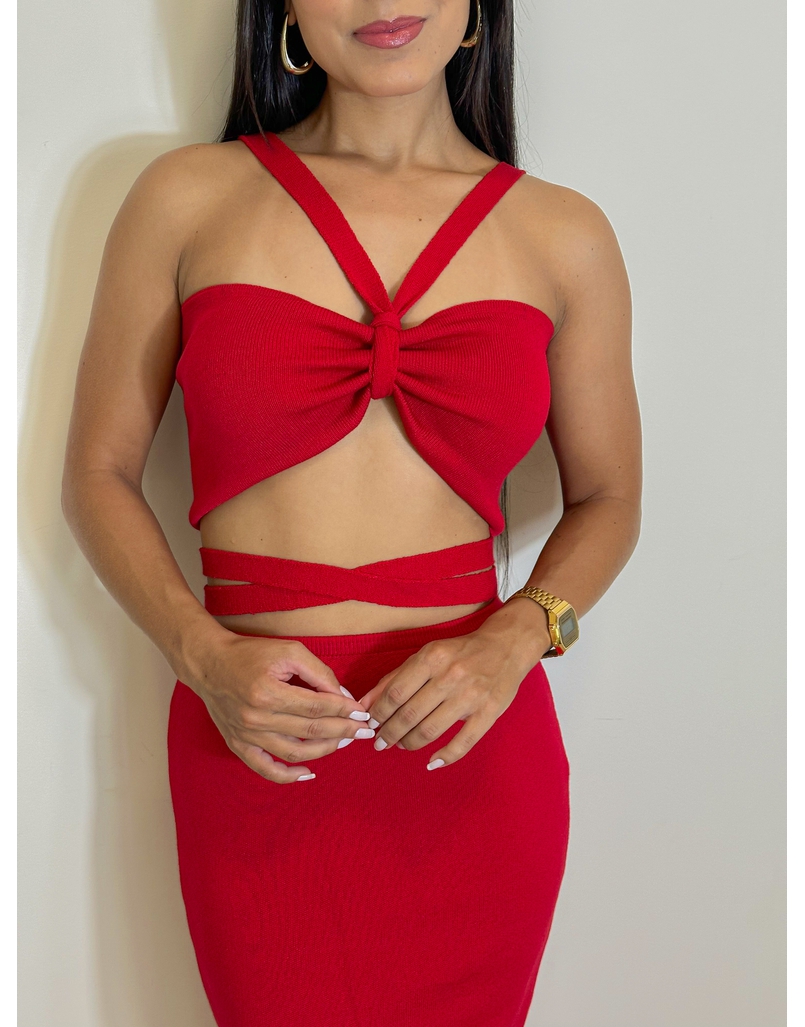Conjunto Saia Ariel Vermelho 
