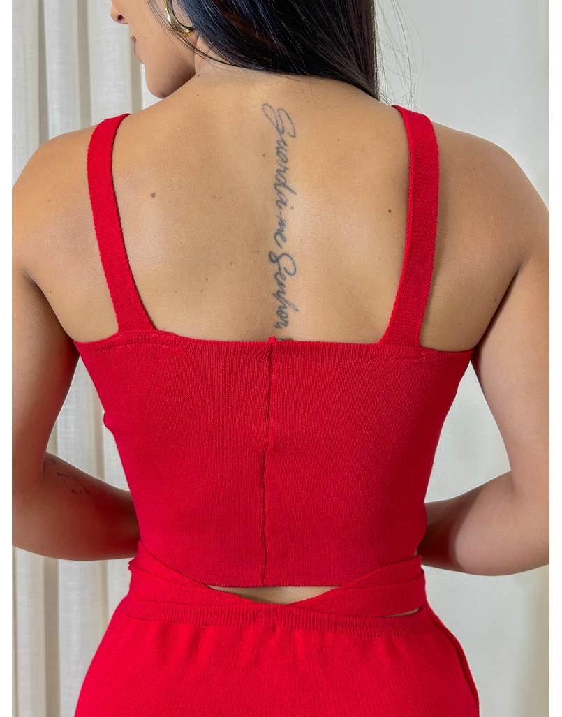Conjunto Saia Ariel Vermelho 