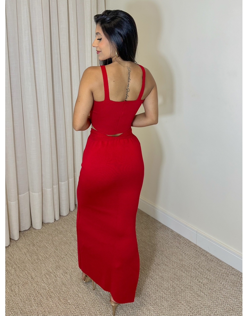 Conjunto Saia Ariel Vermelho 