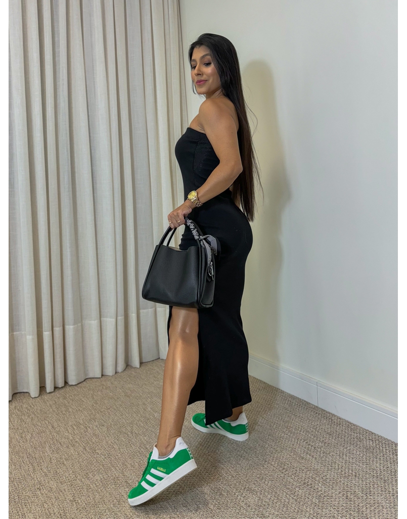 Vestido Liso Tomara Que Caia Preto