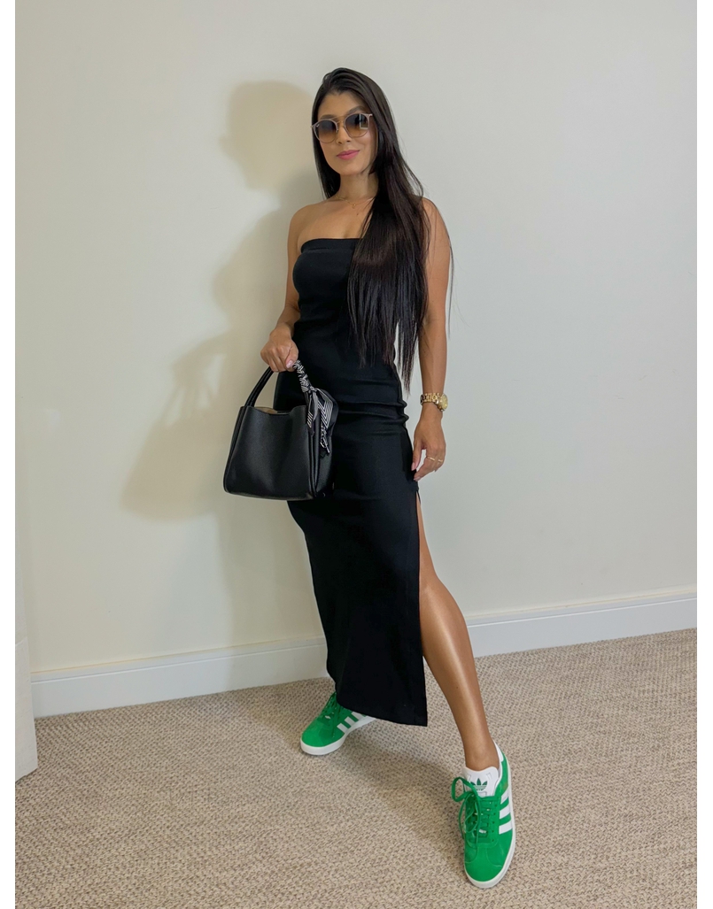 Vestido Liso Tomara Que Caia Preto