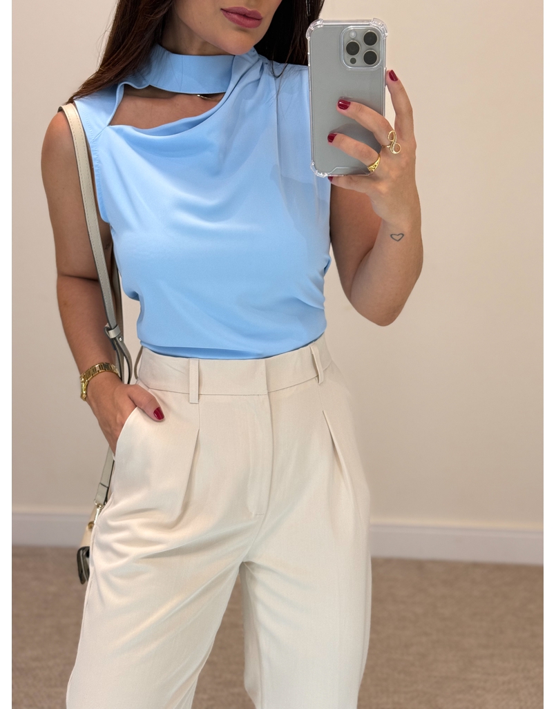 Blusa Eliana Azul Bebê