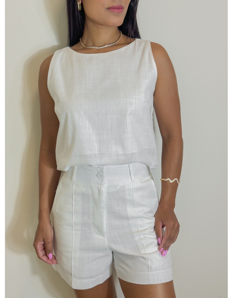 Conjunto Linho Viviane Branco