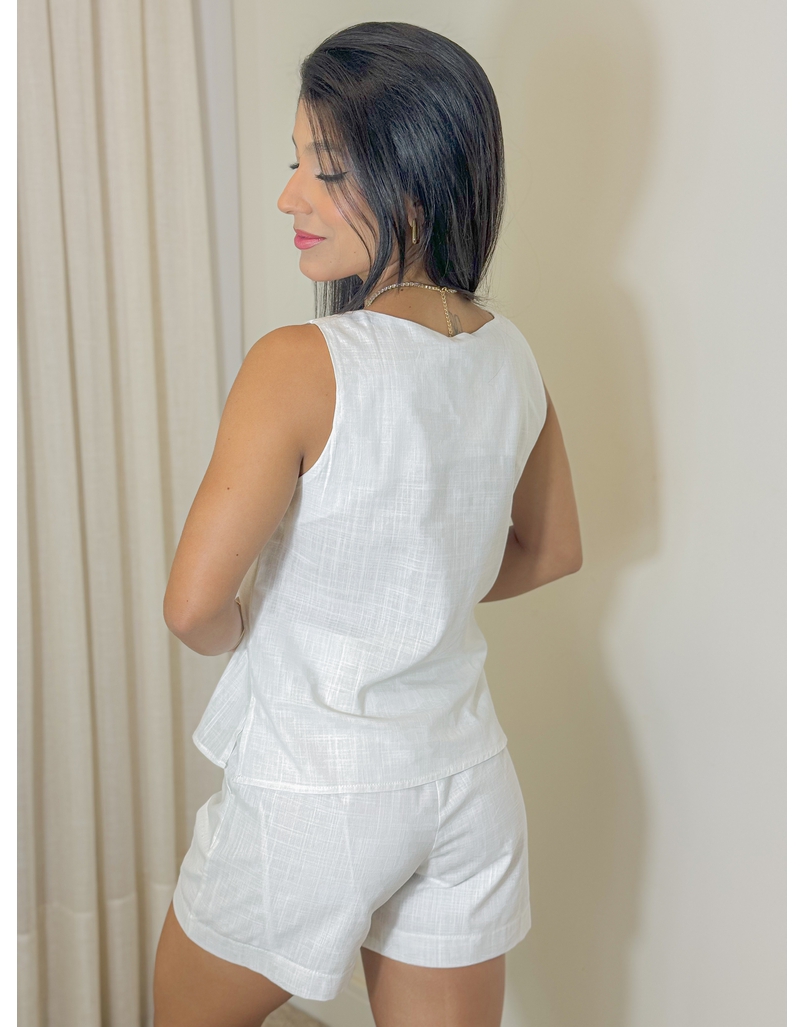 Conjunto Linho Viviane Branco