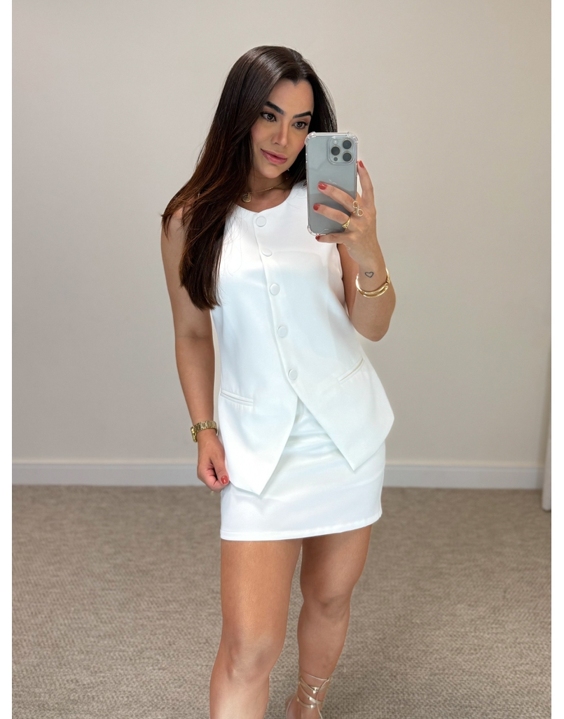 Conjunto Saia Vera Branco