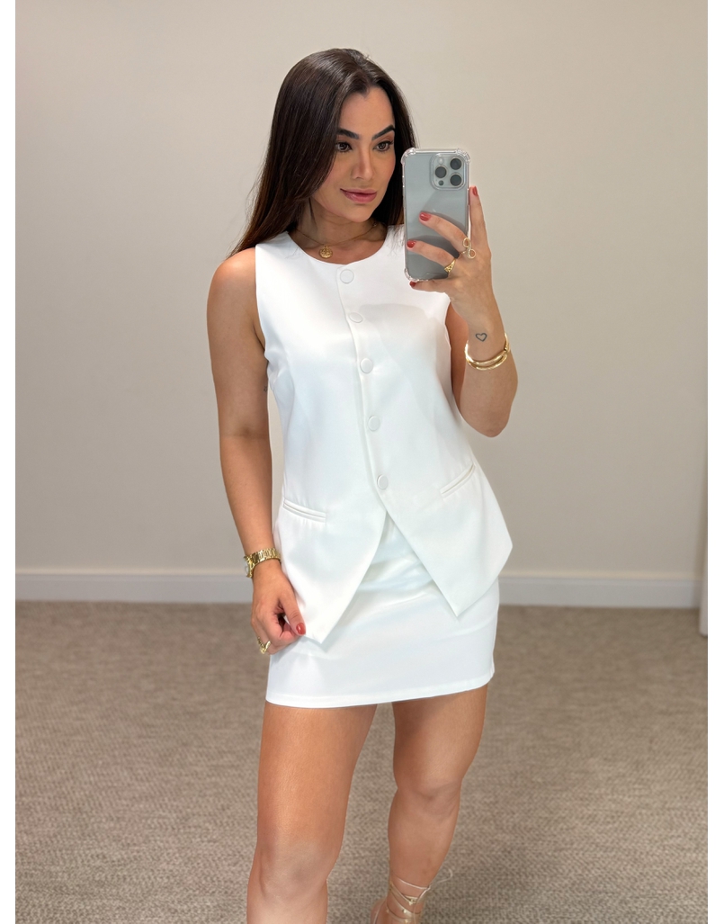 Conjunto Saia Vera Branco