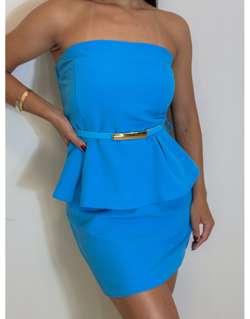 Conjunto Saia Catarina Azul
