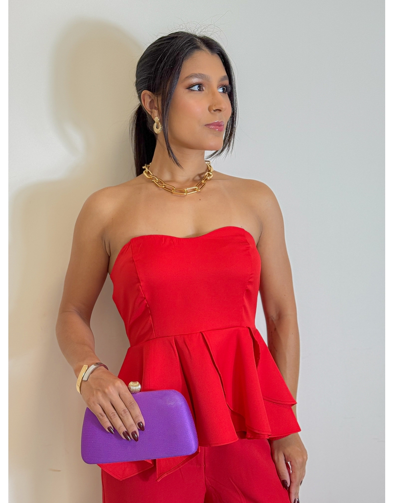 Blusa Tomara Que Caia Laysa Vermelha