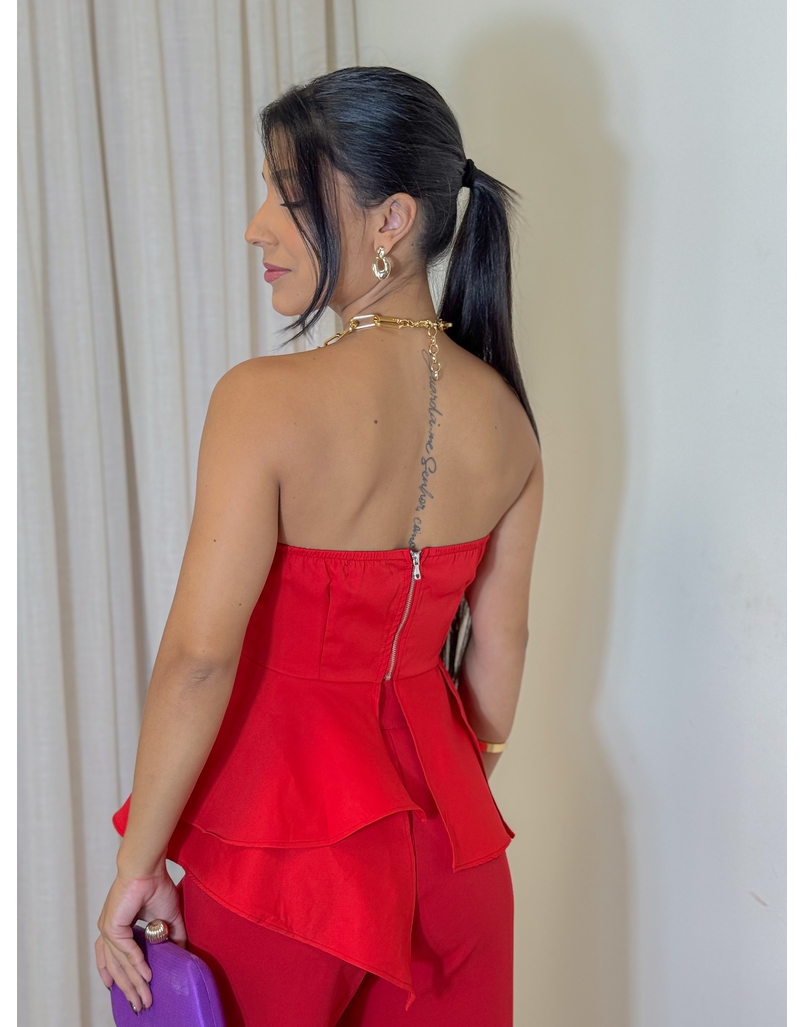 Blusa Tomara Que Caia Laysa Vermelha