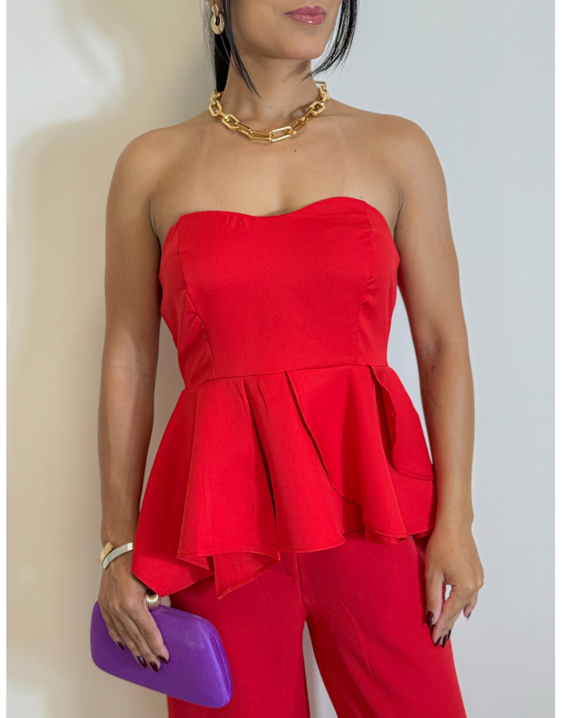 Blusa Tomara Que Caia Laysa Vermelha