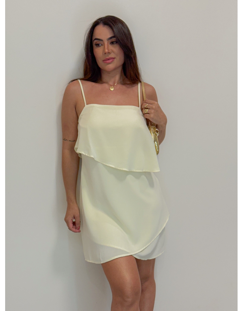 Vestido Alcinha Jordânia Marfim 