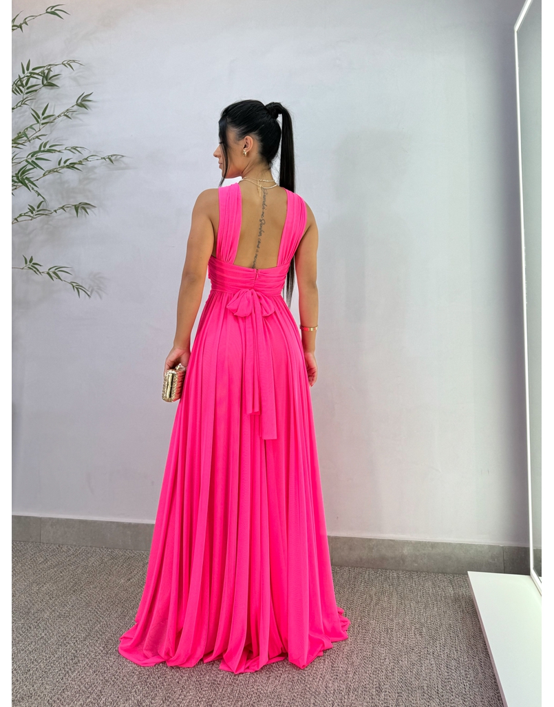 Vestido Festa Tule Rosa