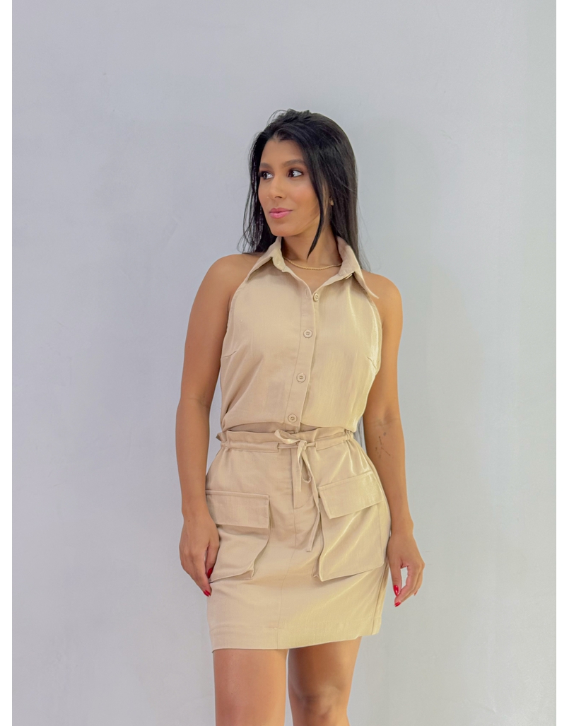 Blusa Deborah Cáqui