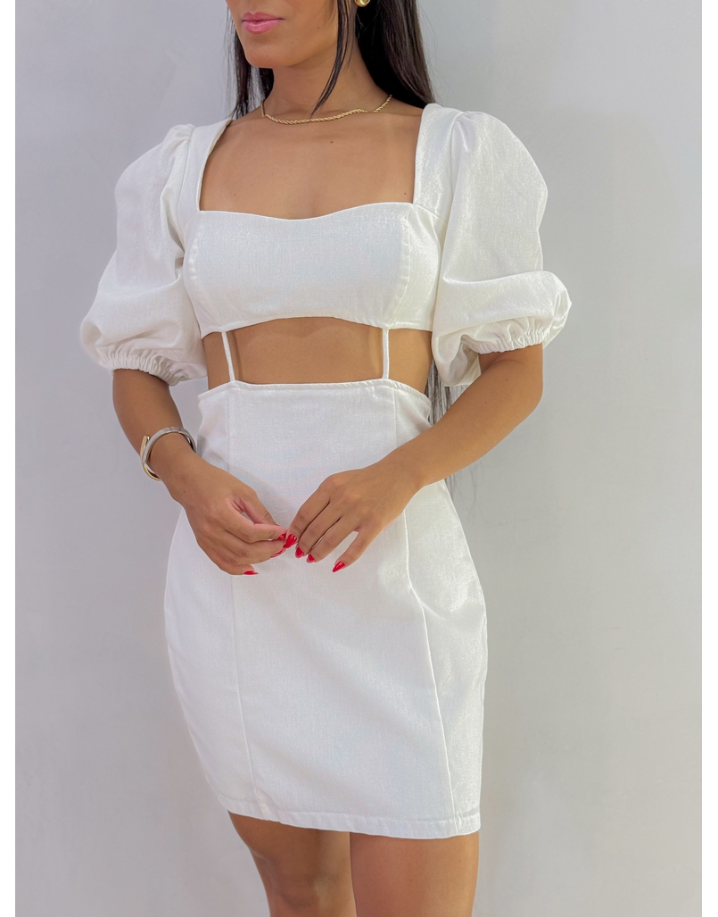 Vestido Linho Anaisa Branco 
