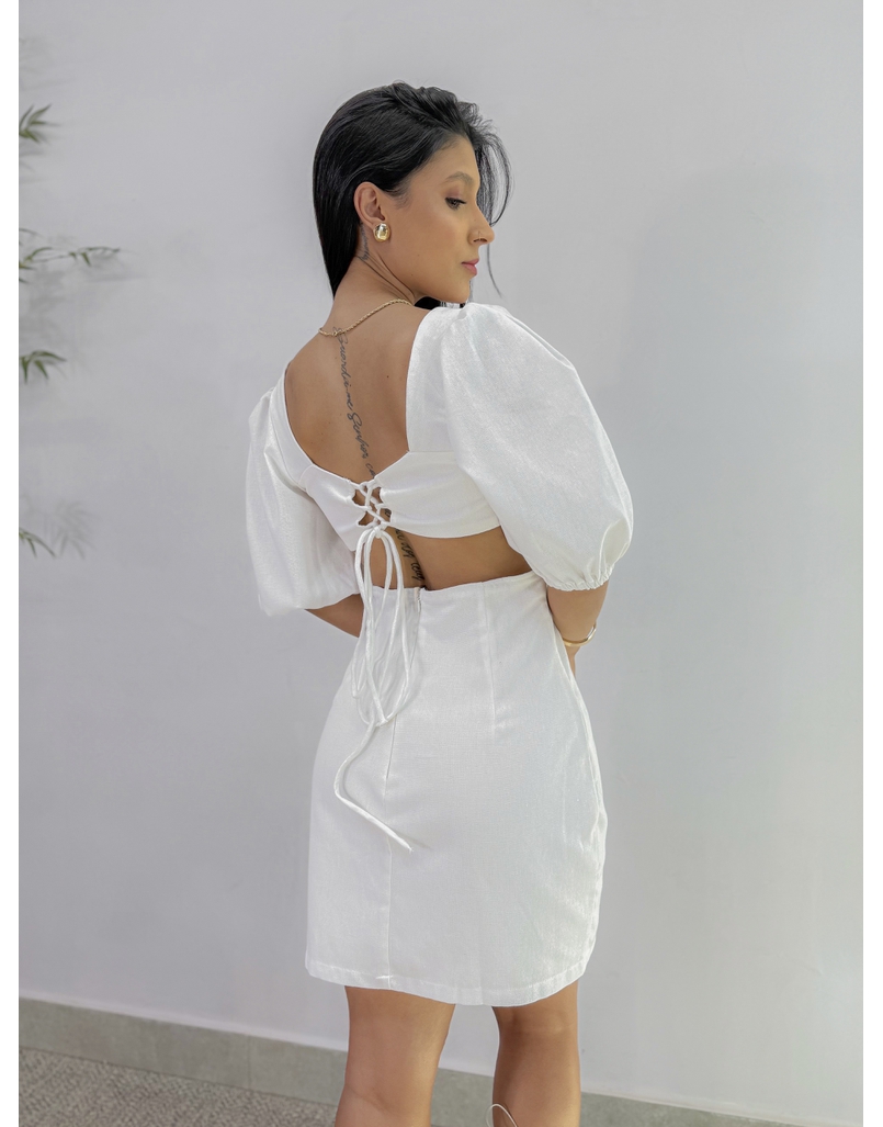 Vestido Linho Anaisa Branco 