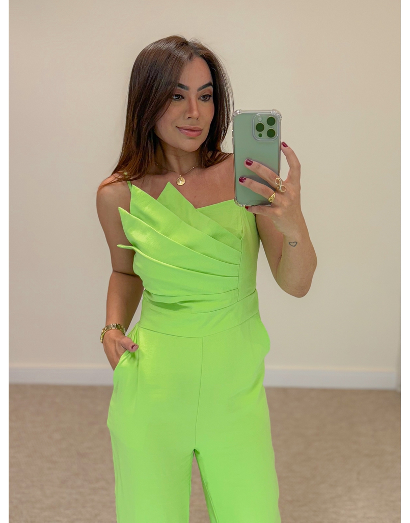 Macacão Assimétrico Janaína Verde