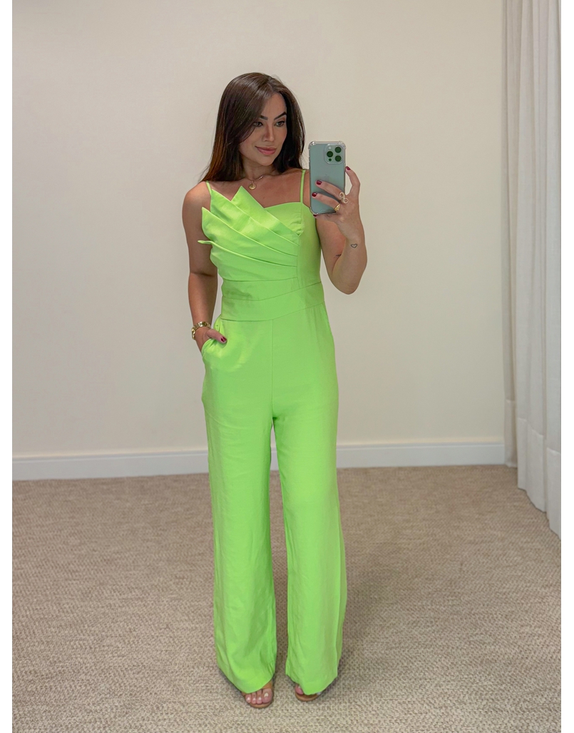 Macacão Assimétrico Janaína Verde