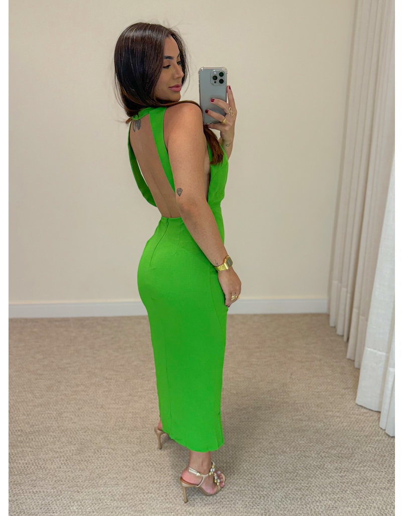 Vestido Midi Fabricia Verde