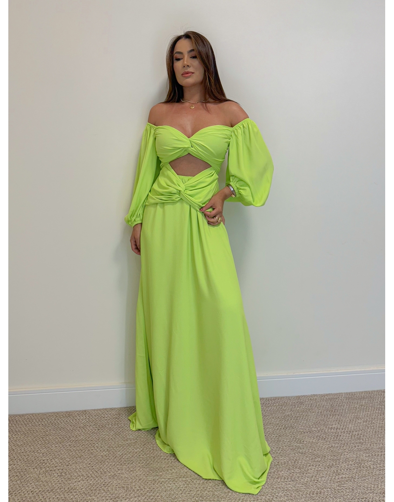 Vestido Longo Festa Lima 