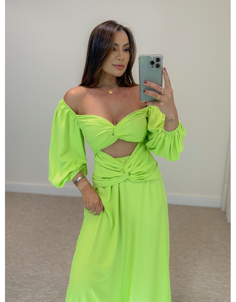 Vestido Longo Festa Lima 