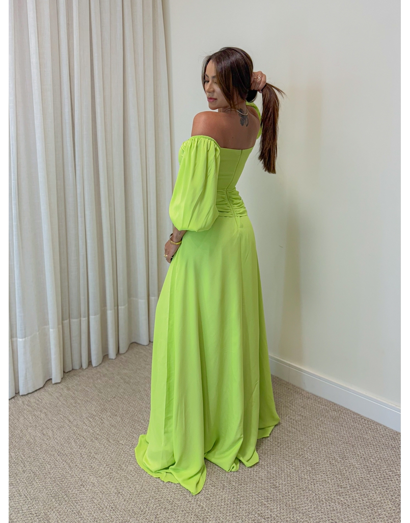 Vestido Longo Festa Lima 