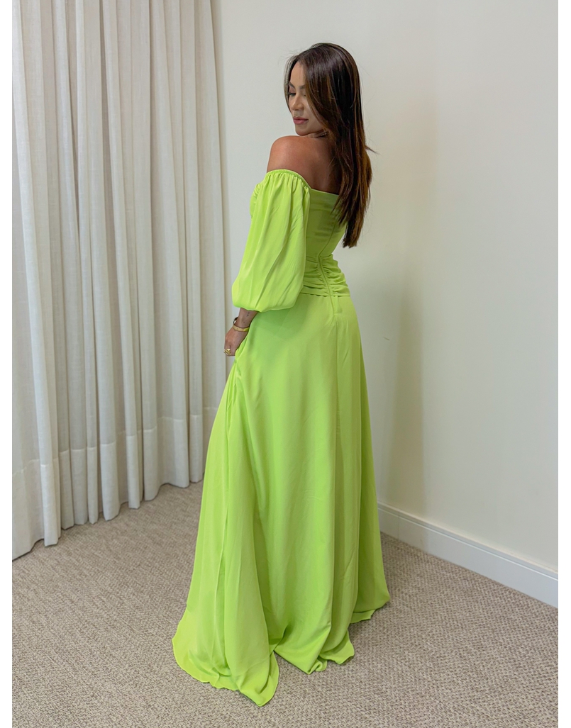 Vestido Longo Festa Lima 