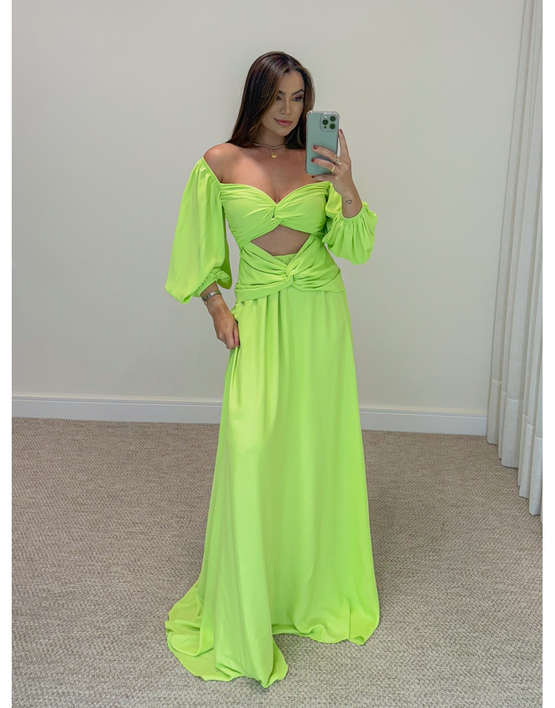 Vestido Longo Festa Lima 