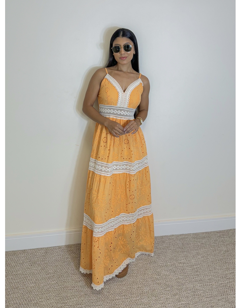 Vestido Longo Laise Acapulco Laranja