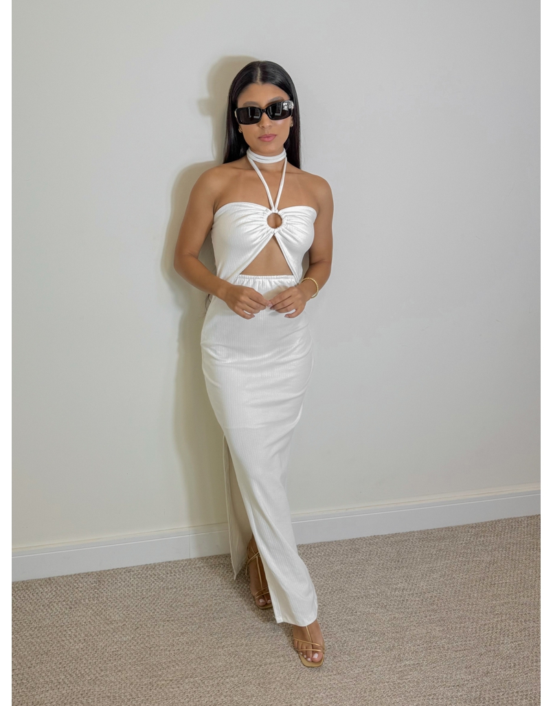 Vestido Canelado Cintia Off