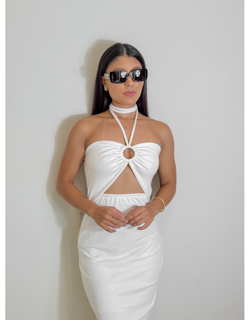 Vestido Canelado Cintia Off