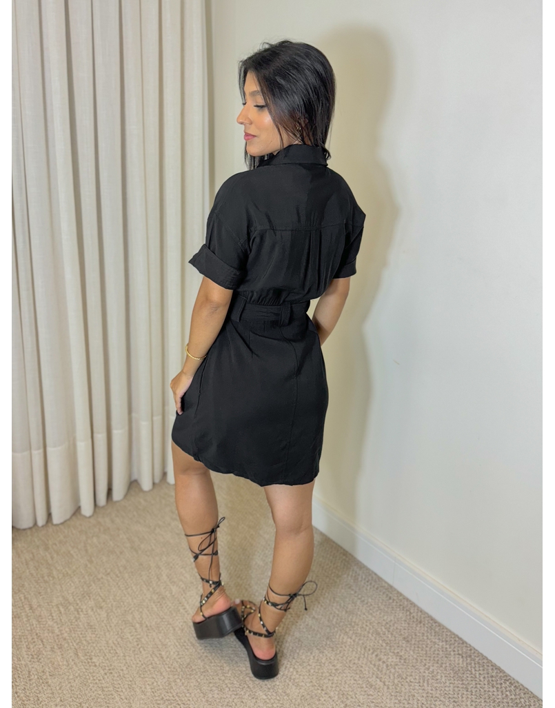 Vestido Botões Preto