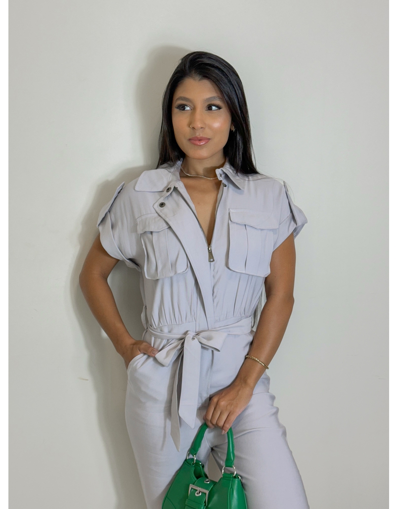 Macacão Viscolinho Cinza 