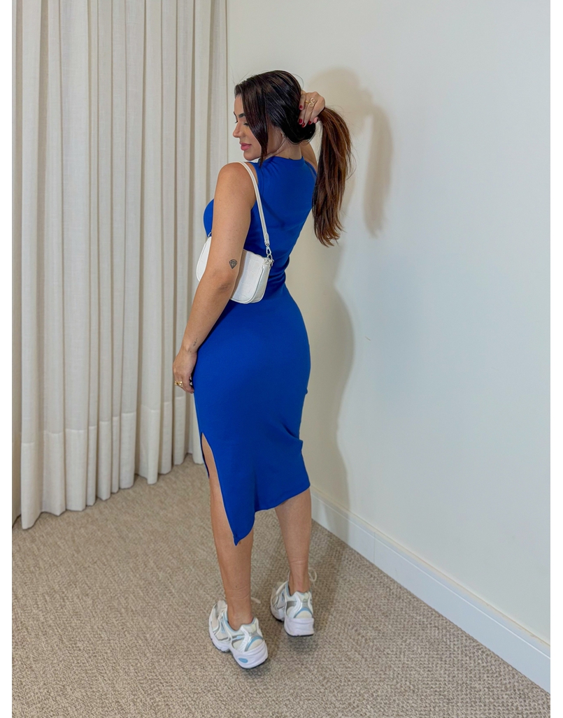Vestido Canelado Kiara Azul