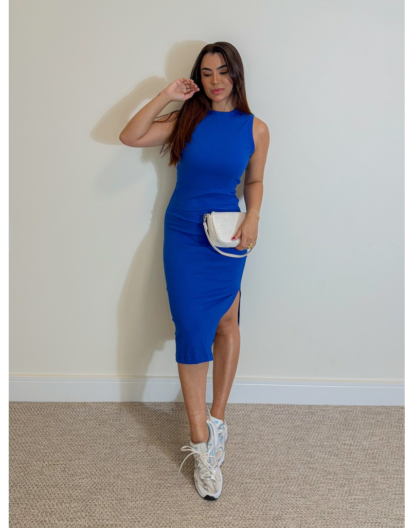 Vestido Canelado Kiara Azul