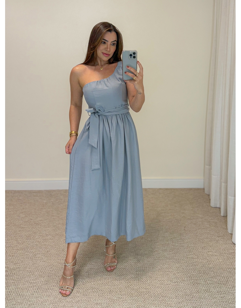 Vestido Midi Ariela Cinza