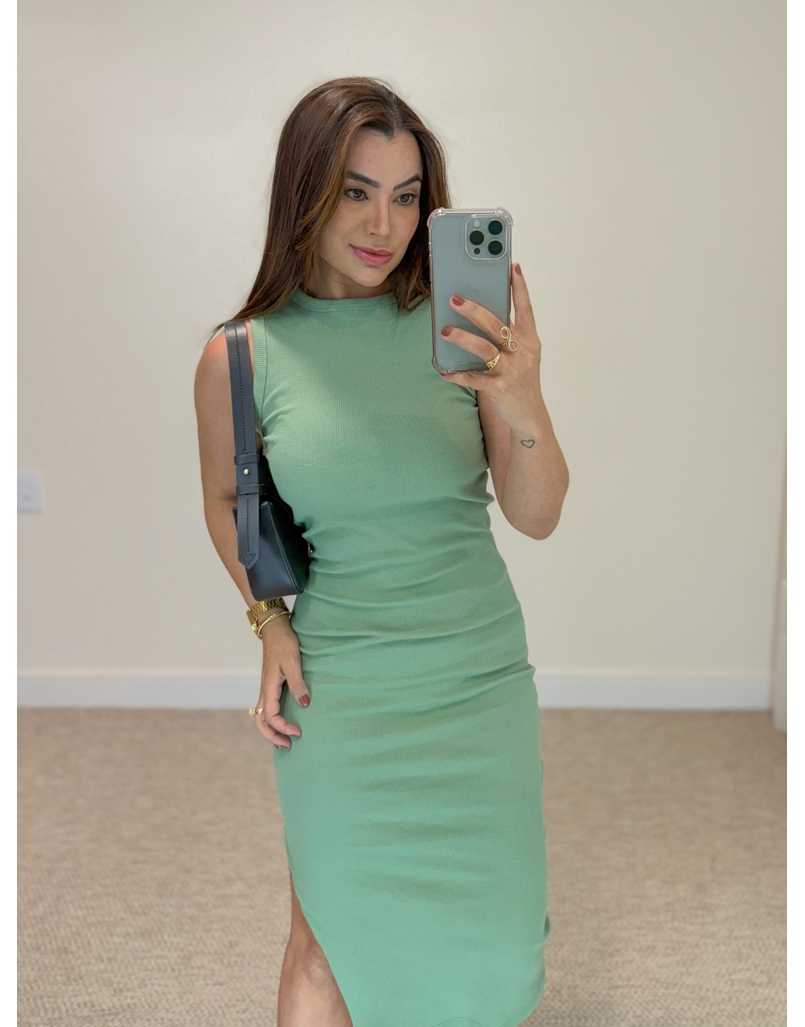 Vestido Canelado Kiara Oliva