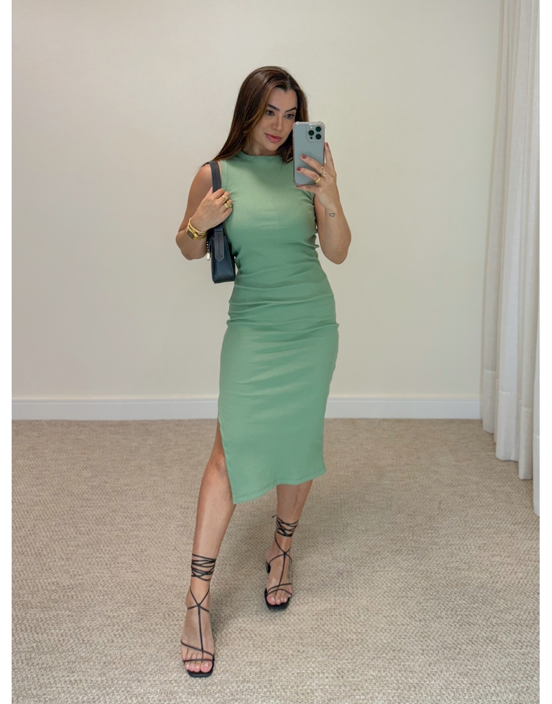 Vestido Canelado Kiara Oliva