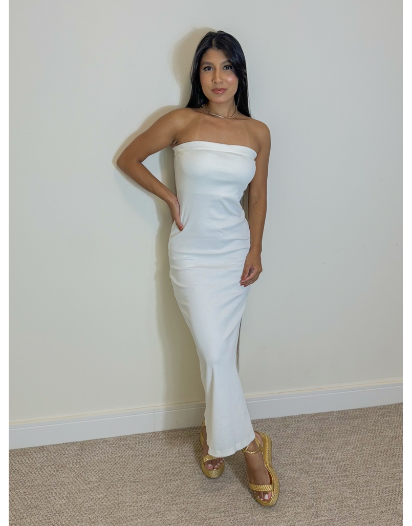 Vestido Liso Tomara Que Caia Off