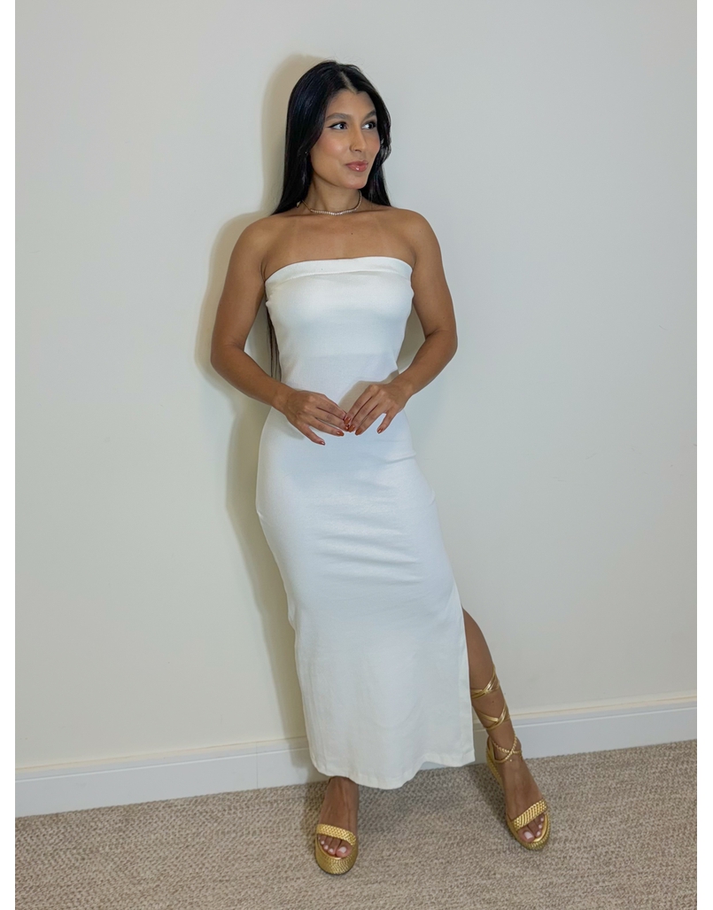 Vestido Liso Tomara Que Caia Off