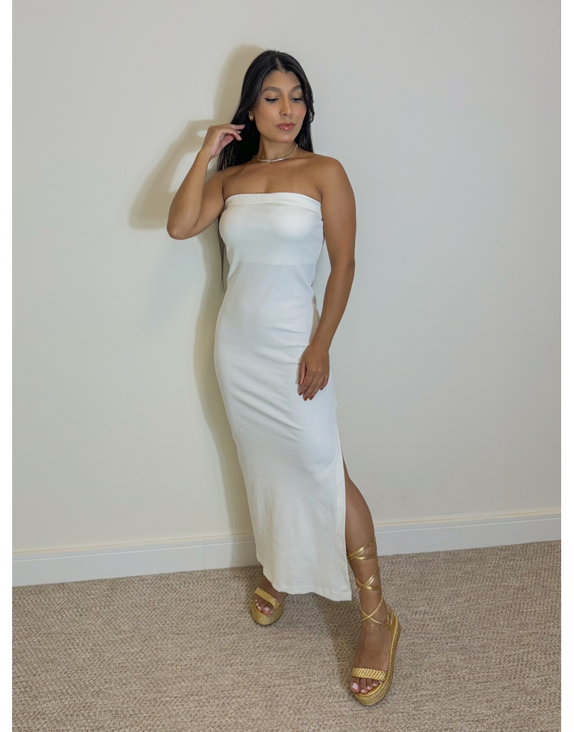 Vestido Liso Tomara Que Caia Off