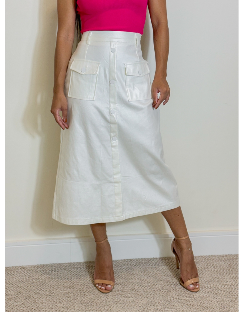 Saia Midi Resinada Off