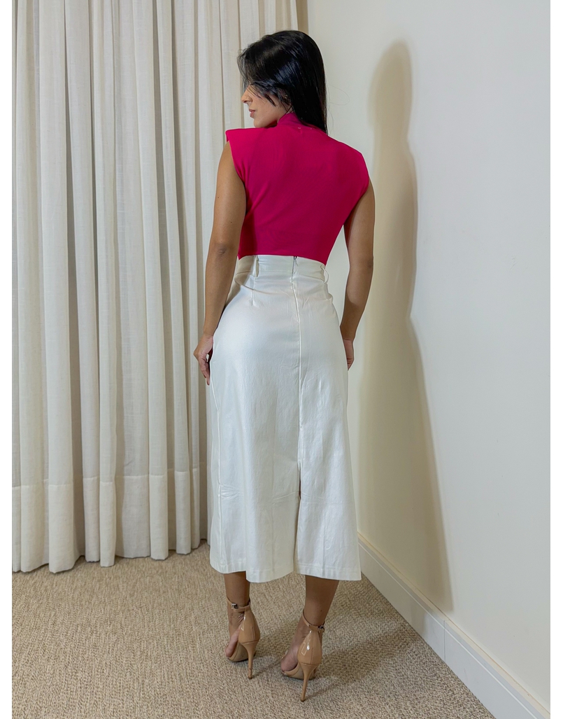 Saia Midi Resinada Off