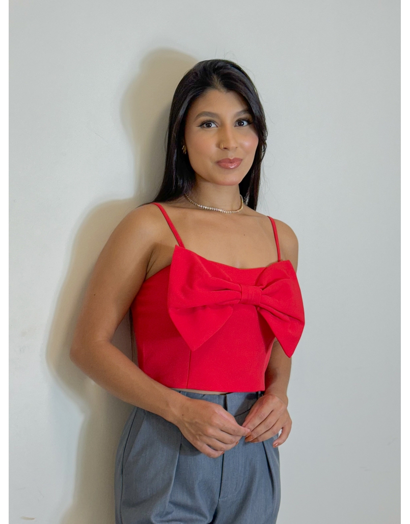 Cropped Laço Flávia Vermelho
