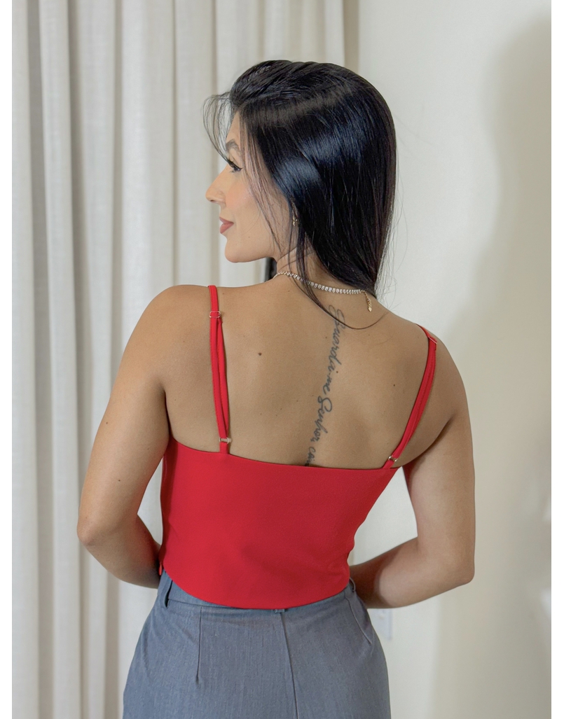 Cropped Laço Flávia Vermelho