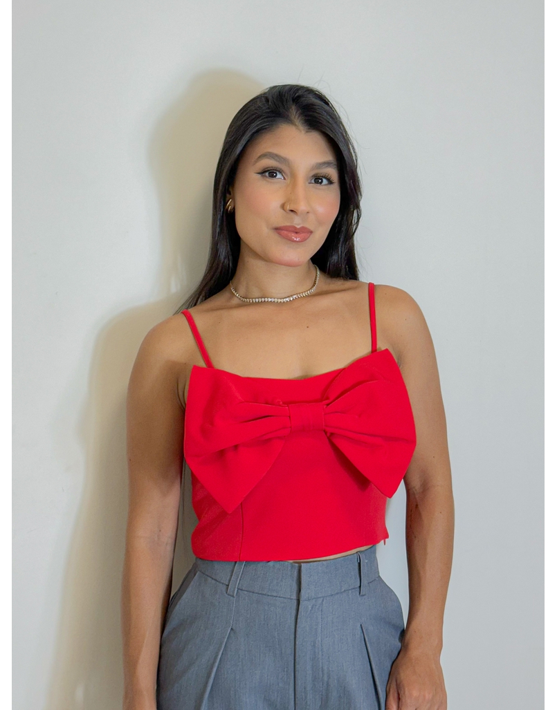 Cropped Laço Flávia Vermelho
