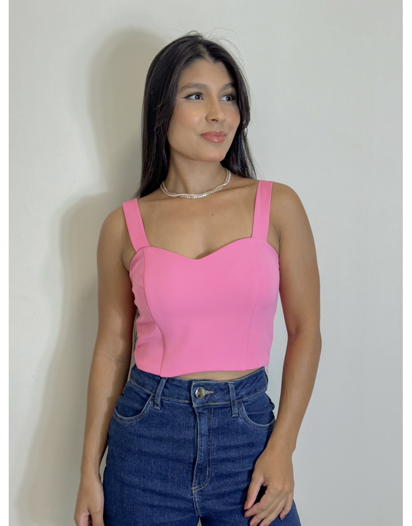 Cropped Alça Daniele Rosa