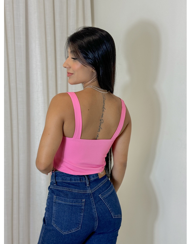 Cropped Alça Daniele Rosa