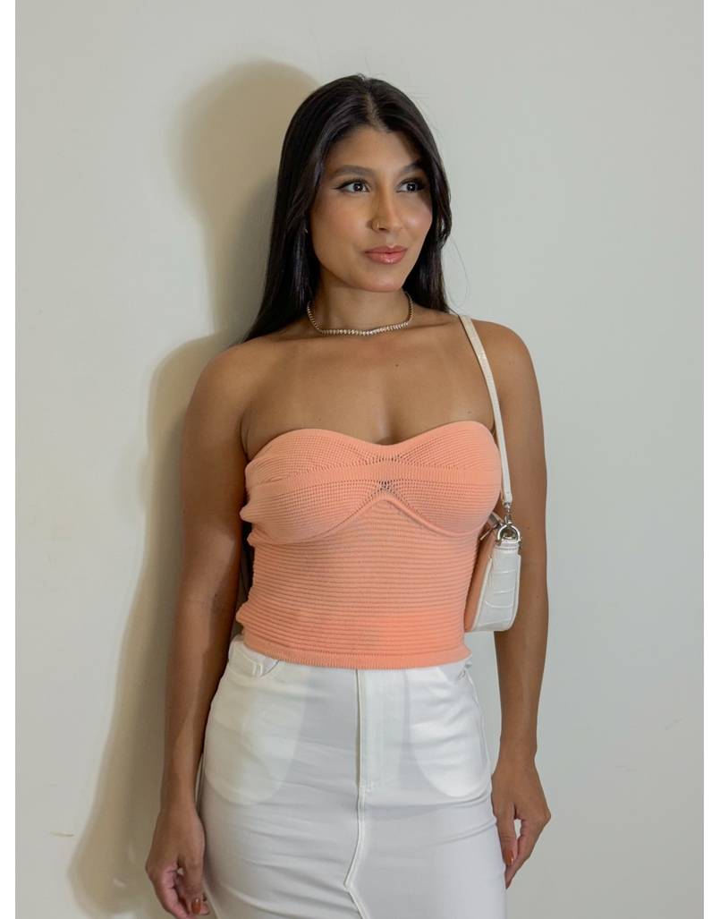Cropped Tricot Érica Coral