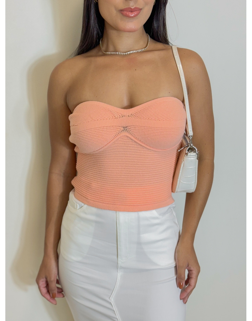 Cropped Tricot Érica Coral