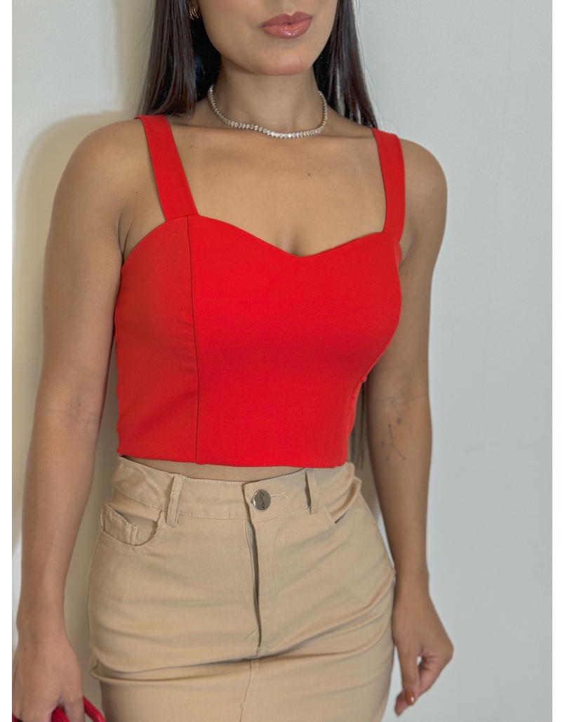 Cropped Alça Daniele Vermelho